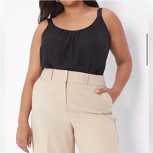 Lane Bryant Black Straight Hem Cami With Grosgrain Ribbon Straps Size 18/20 NEW - Picture 3 of 9